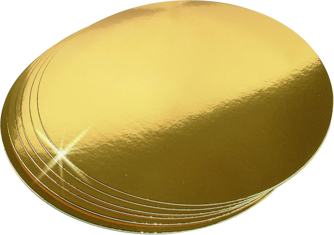 12er Set Kuchenunterlage Tortenunterlage Pappe Gold 